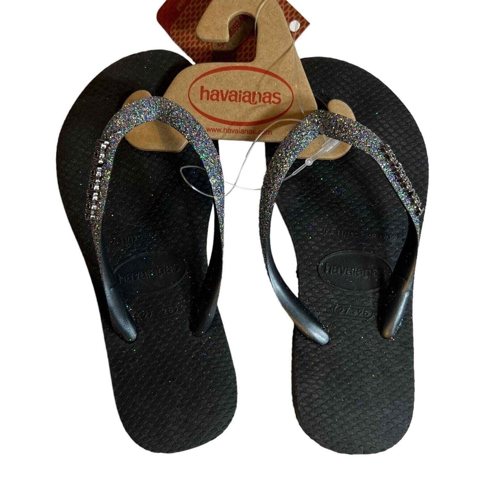 Havaianas Kids Slim‎ Glitter Flip Flops Size 11/12 New